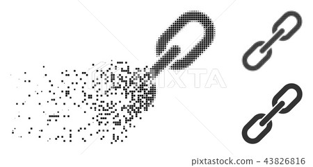 Dust Pixelated Halftone Chain Link Icon Dust Pixelated Halftone Chain Link Icon 43826816