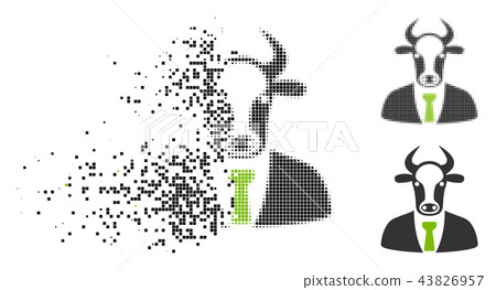 Dust Pixel Halftone Bull Boss Icon Dust Pixel Halftone Bull Boss Icon 43826957