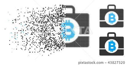 Destructed Pixelated Halftone Bitcoin Accounting Case Icon Destructed Pixelated Halftone Bitcoin Accounting Case Icon 43827320