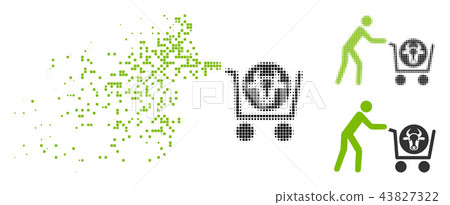 Dissolving Pixel Halftone Beef Purchase Icon Dissolving Pixel Halftone Beef Purchase Icon 43827322