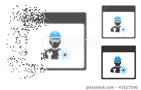Fragmented Dot Halftone Atomic Engineer Calendar Page Icon Fragmented Dot Halftone Atomic Engineer Calendar Page Icon 43827500