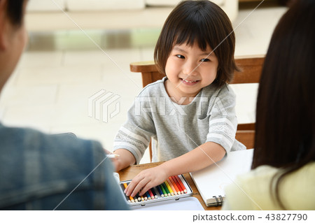 Parent-child conversation drawing 43827790