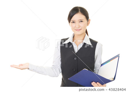 business woman giving a presentation business woman giving a presentation 43828404