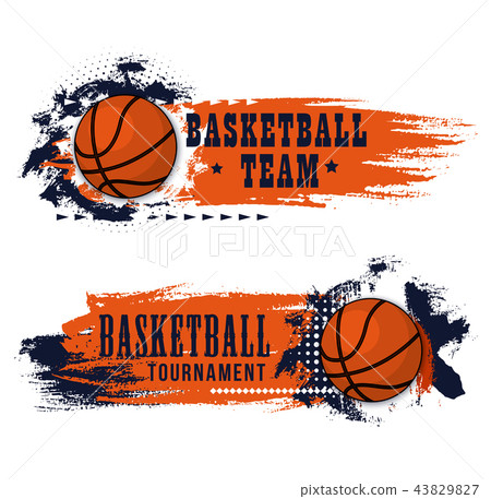 Basketball sport game grunge banner Basketball sport game grunge banner 43829827