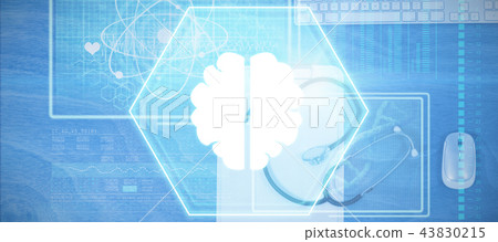 Composite image of brain Composite image of brain 43830215