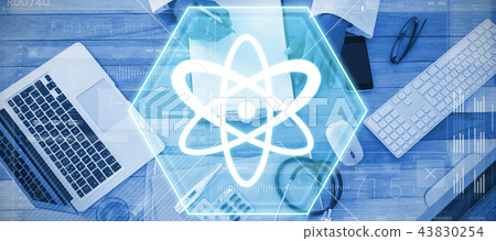 Composite image of atomic symbol Composite image of atomic symbol 43830254