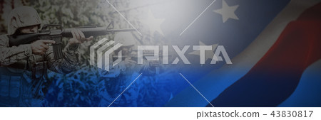 Composite image of close-up of crumbled national flag Composite image of close-up of crumbled national flag 43830817