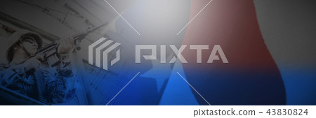 Composite image of crumbled american flag 43830824