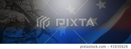 Composite image of close-up of crumbled national flag 43830826