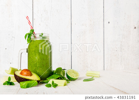 Healthy fresh smoothie with ingredients. 43831191
