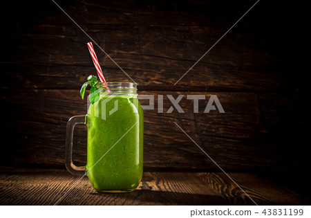 Healthy fresh smoothie with ingredients. 43831199