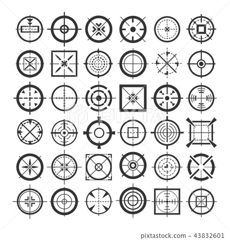 Target crosshair icons Target crosshair icons 43832601