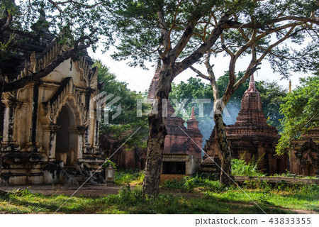 The environment of temples in old Bagan, Myanmar The environment of temples in old Bagan, Myanmar 43833355