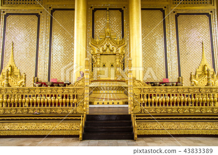 Kambawzathardi Golden Palace in Bago, Myanmar Kambawzathardi Golden Palace in Bago, Myanmar 43833389
