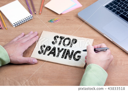 Stop Spaying, policy and economic benefits concept Stop Spaying, policy and economic benefits concept 43833518