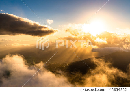 《Nagano Prefecture》Ryuo Mountain Park/Sea of clouds at sunset 《Nagano Prefecture》Ryuo Mountain Park/Sea of clouds at sunset 43834232