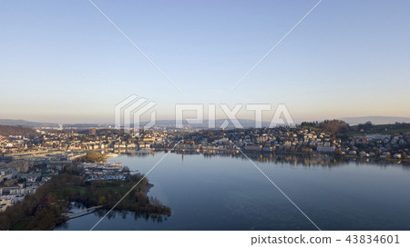 Blue sky and Alps seen from Lake Lucerne in Switzerland Blue sky and Alps seen from Lake Lucerne in Switzerland 43834601