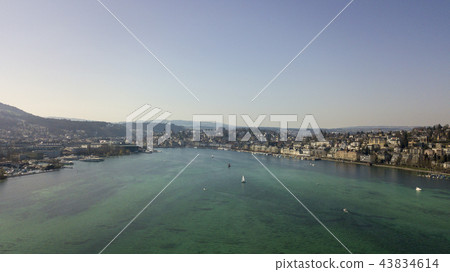 Blue sky and Alps seen from Lake Lucerne in Switzerland 43834614