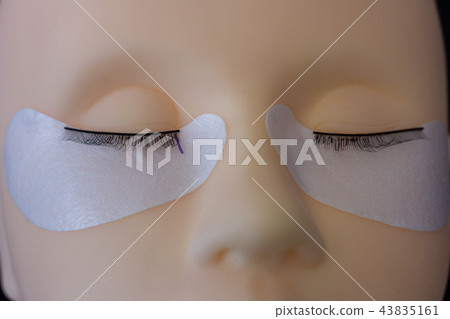 training to build eyelashes on silicone mannequin 43835161