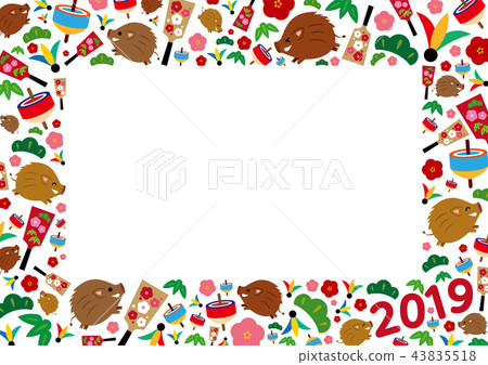 New year frame square New year frame square 43835518