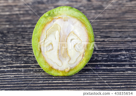 cut green walnut cut green walnut 43835654