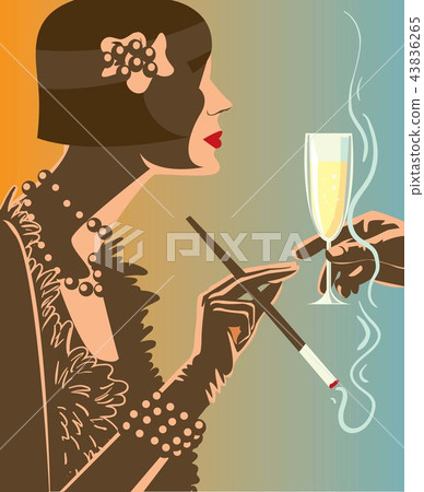 Drinking champagne. 43836265