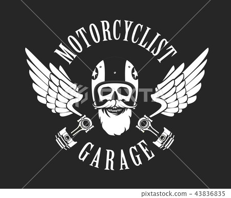 retro emblem motorcyclist retro emblem motorcyclist 43836835