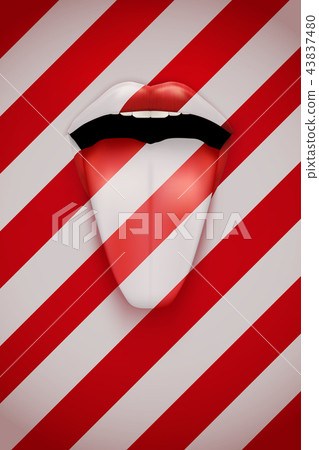 Advertisement woman mouth Poster 43837480