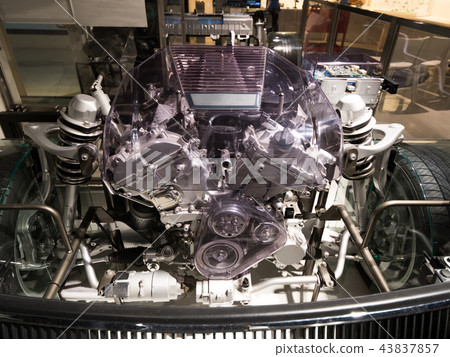 Hybrid car cut model 43837857