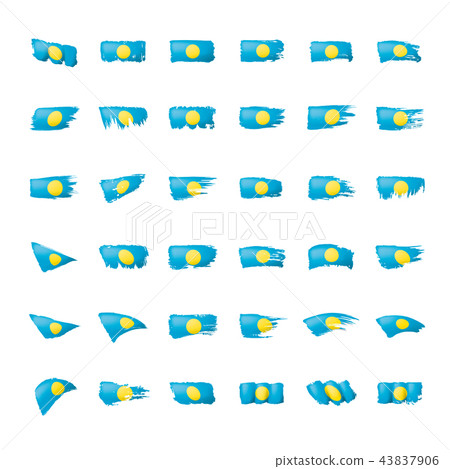 Palau flag, vector illustration on a white background. 43837906