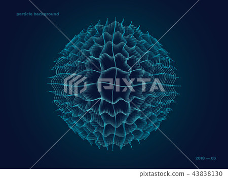 particle crossing waves in circle background 43838130