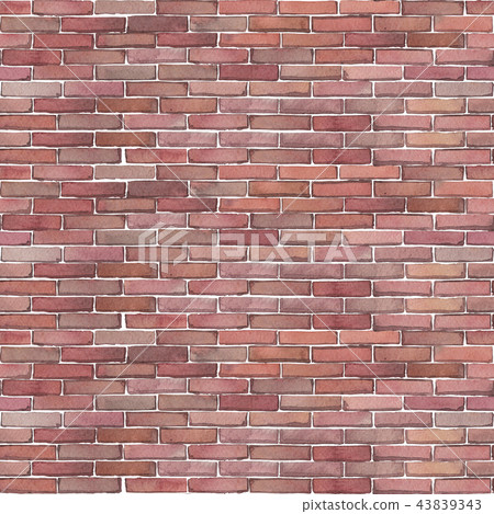 Watercolor seamless pattern of red brick wall Watercolor seamless pattern of red brick wall 43839343