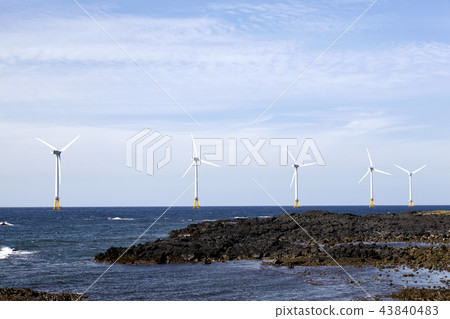 Turbine, Wind Power Generator, Wind Power Plant, Jeju City, Jeju Island Turbine, Wind Power Generator, Wind Power Plant, Jeju City, Jeju Island 43840483