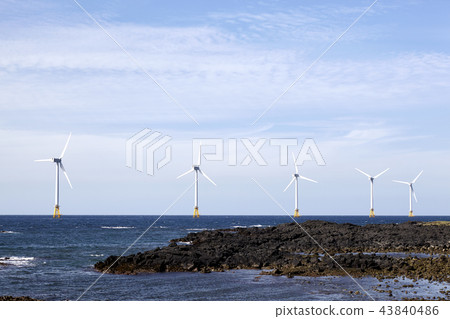 渦輪機,風力發電機,風力發電廠,濟州島,濟州島 渦輪機,風力發電機,風力發電廠,濟州島,濟州島 43840486