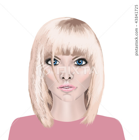 vector, hair, cute 43841725