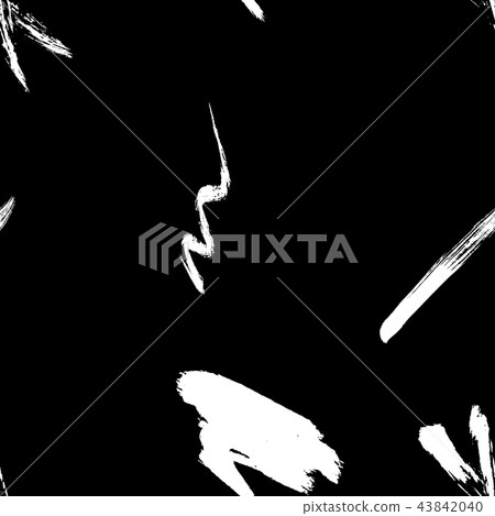 Seamless pattern hand drawn with a brush strokes. Abstract brushstrokes vector illustration. 43842040