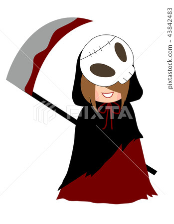 Grim Reaper boy holding a kettle 43842483
