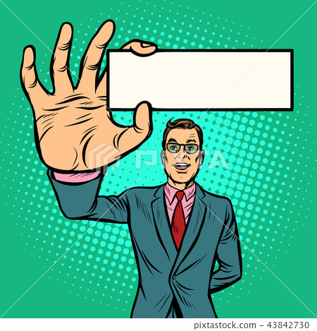 businessman with business card form 43842730