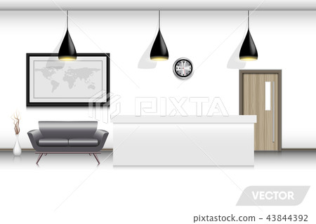 Reception lobby and interior decorative design Reception lobby and interior decorative design 43844392