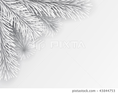 artificial Christmas tree branch white 43844753