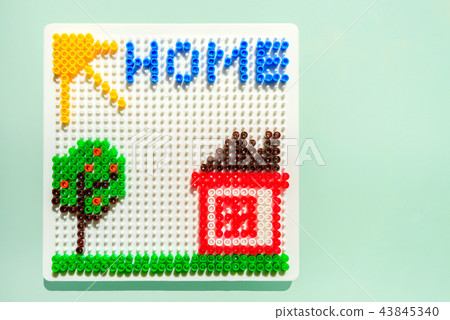 Home concept made from beads 43845340