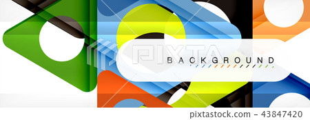 Circle and triangle abstract background 43847420