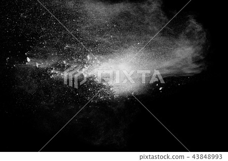 Bizarre forms of white powder explosion cloud Bizarre forms of white powder explosion cloud 43848993