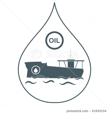 Drop inside which a tanker carrying oil 43849104