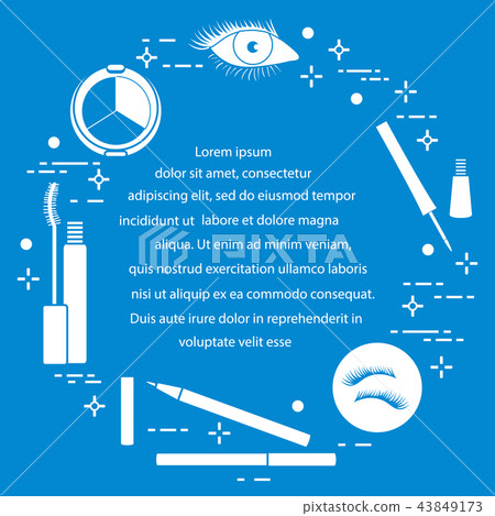 Eye makeup Decorative cosmetics. Eye makeup Decorative cosmetics. 43849173