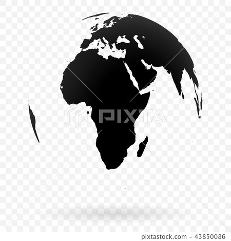 Earth globe symbol 43850086