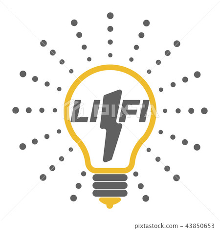 Vector light bulb outline icons with dots around 43850653