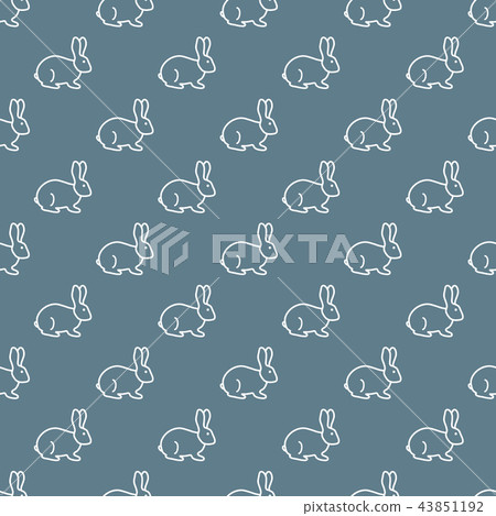 Seamless rabbit pattern Seamless rabbit pattern 43851192