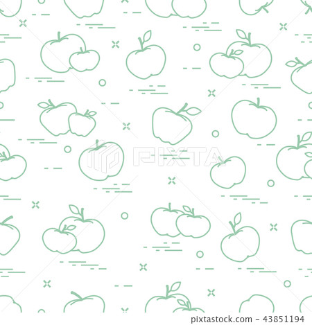 Apples juicy fruit Seamless pattern. 43851194