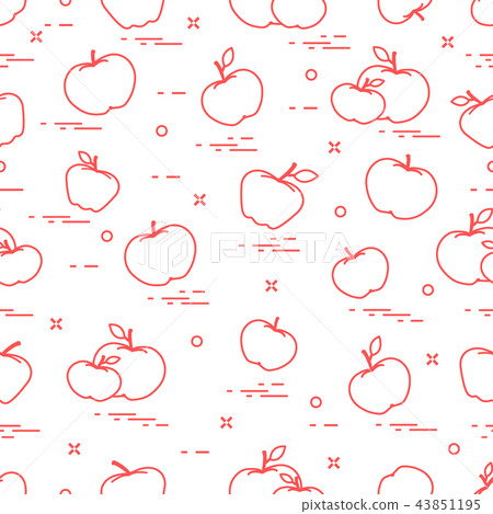 Apples juicy fruit Seamless pattern. Apples juicy fruit Seamless pattern. 43851195
